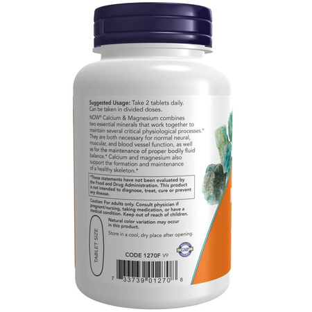 Now Foods Vápník a Magnézium 100 tablet