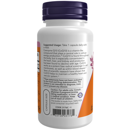 Now Foods Koenzym Q10 200 mg 60 kapslí