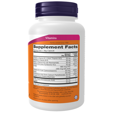 Now Foods Vitamin B-50 Complex 100 veg kapslí