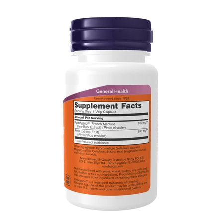 Now Foods Pycnogenol 100 mg 60 veg kapslí