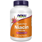 Now Foods Niacin 250 mg Flush Free 180 veg kapslí