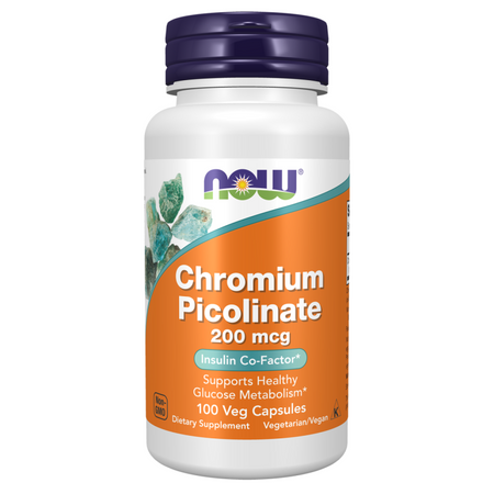 Now Foods Chromium Picolinate 200 mcg 100 kapslí
