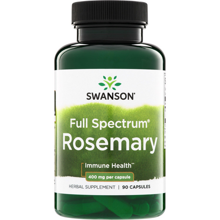 Swanson Rozmarýn Lékařský (Rosemary) 400 mg 90 kapslí
