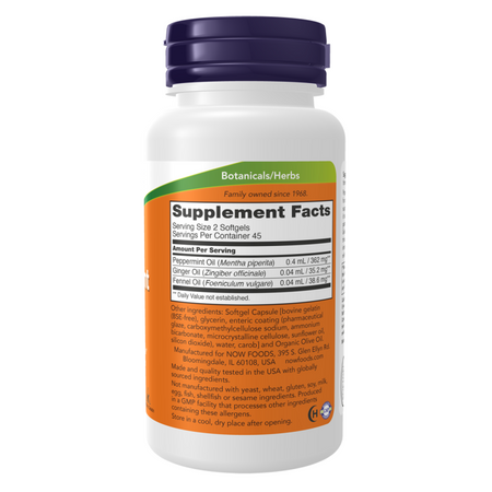 Now Foods Peppermint Gels 90 kapslí