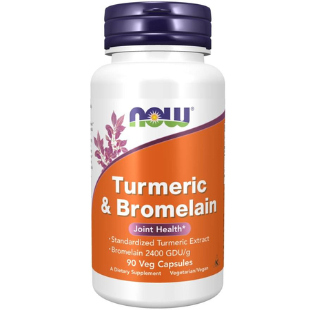 Now Foods Turmeric a Bromelain 90 kapslí