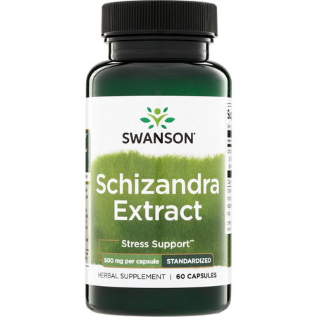 Swanson Klanopraška čínská (Schizandra Extract) 500 mg 60 kapslí