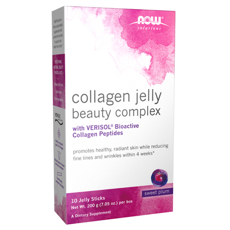 Now Foods Collagen Jelly Beauty Complex Sweet Plum 10 Jelly Sticks