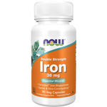 Now Foods Iron 36 mg Double Strength 90 kapslí
