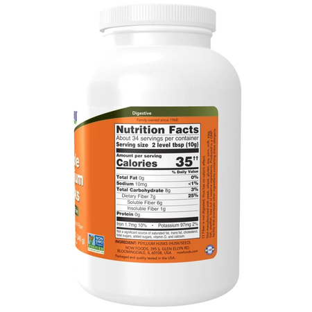Now Foods Psyllium Husks, Whole 454 g