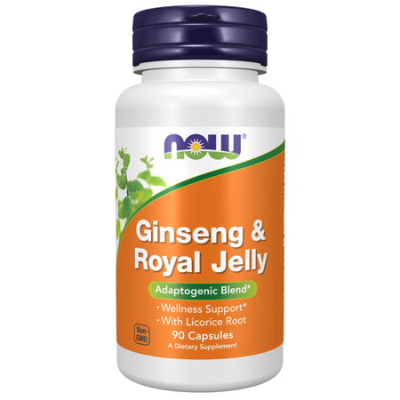 Now Foods Ginseng a Royal Jelly 90 kapslí