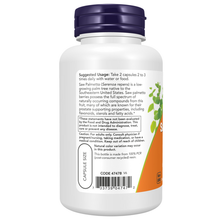 Now Foods Saw Palmetto Berries 550 mg 250 kapslí
