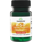 Swanson Vitamín B6 P-5-P 20 mg 60 kapslí