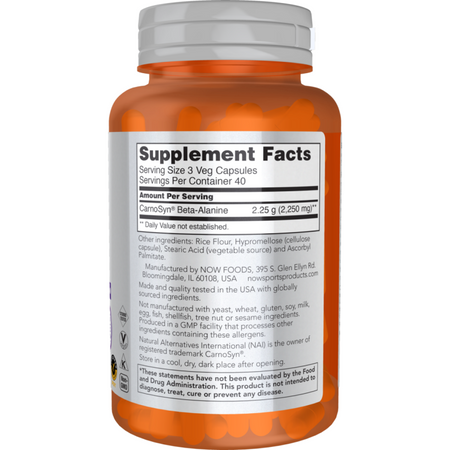 Now Foods Beta-Alanine 750 mg 120 veg kapslí