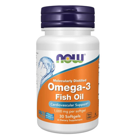 Now Foods Omega-3 Fish Oil Molecularly Distilled 30 kapslí