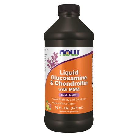 Now Foods Glukosamin, Chondroitin a MSM Liquid 473 ml