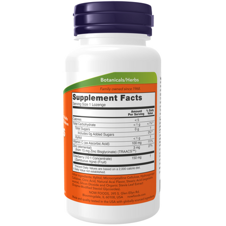 Now Foods Sambucus Zinc-C 60 tablet