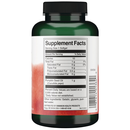Swanson Dýňový Olej (Pumpkin Seed Oil) 1000 mg 100 kapslí