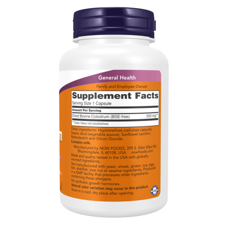 Now Foods Colostrum 500 mg 120 kapslí