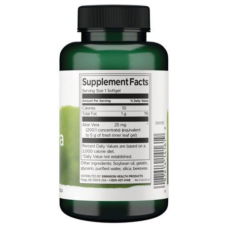 Swanson Aloe Vera 25 mg 100 kapslí