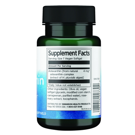 Swanson Astaxanthin 4 mg 60 kapslí