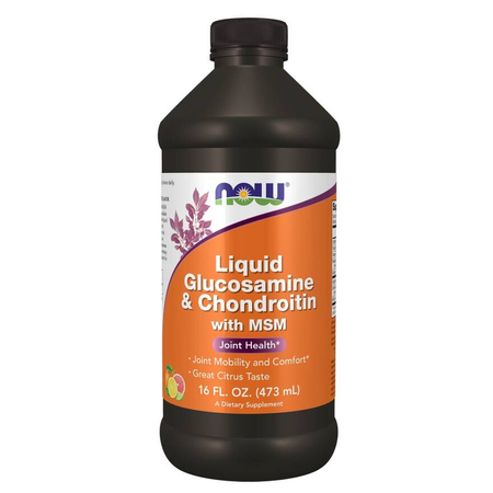 Now Foods Glukosamin, Chondroitin a MSM Liquid 473 ml