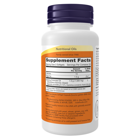 Now Foods Evening Primrose Oil 500 mg 100 kapslí