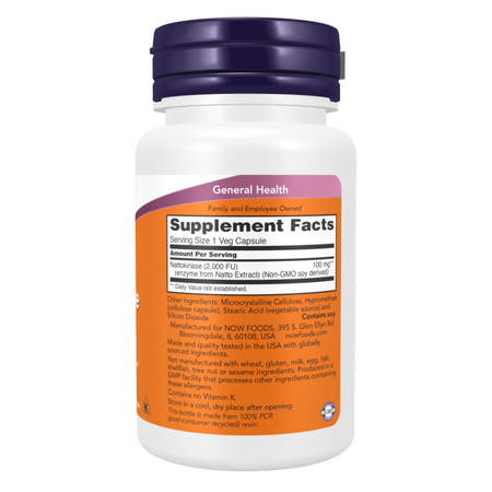 Now Foods Nattokinase 100 mg 60 kapslí