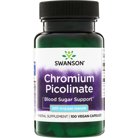 Swanson Pikolinát Chromu 200 mcg 100 kapslí