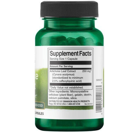 Swanson Artyčok (Artichoke) Extract 250 mg 60 kapslí