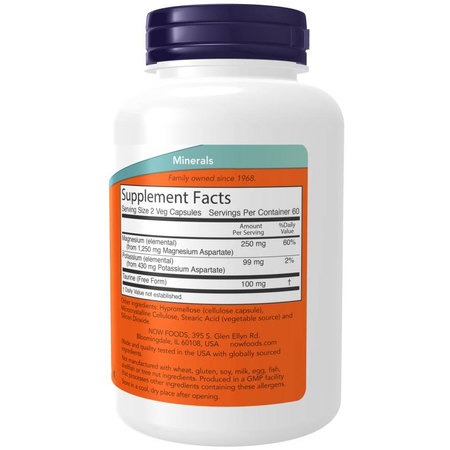 Now Foods Magnézium, Draslík a Taurin 120 kapslí