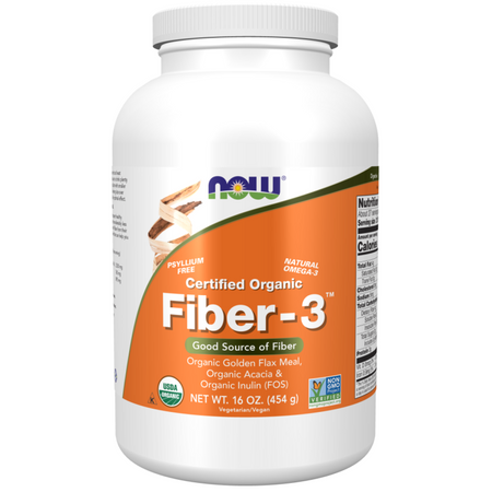Now Foods Fiber-3 Organic 454 g