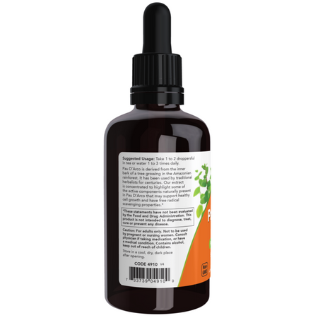 Now Foods Pau D'Arco Extract Liquid 59 ml kapky