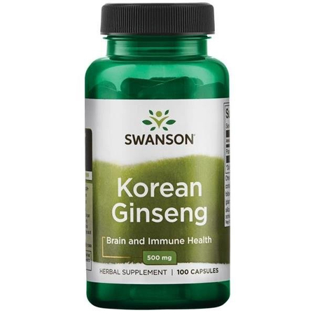 Swanson Korean Ginseng 500 mg 100 kapslí