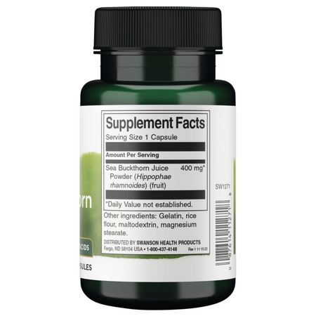 Swanson Full Spectrum Sea Buckthorn 400 mg 60 kapslí