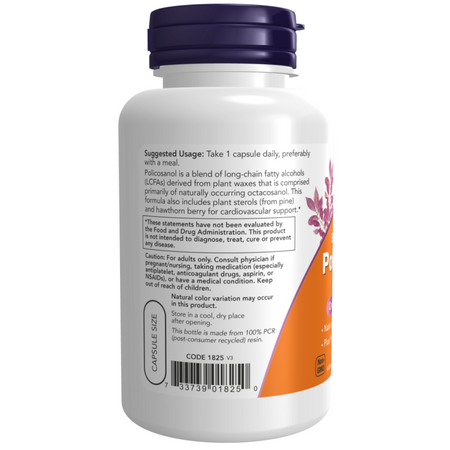 Now Foods Policosanol 40 mg Extra Strength 90 kapslí
