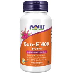 Now Foods Vitamin E-400 (Sun-E) 60 kapslí