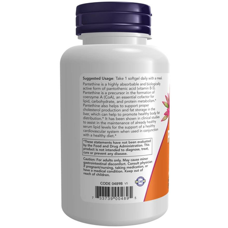 Now Foods Pantethine Double Strength 600 mg 60 kapslí
