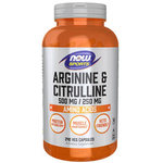 Now Foods Arginine 500 mg Citrulline 250 mg 240 veg kapslí
