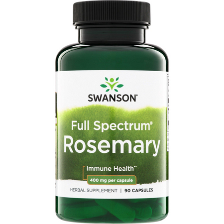 Swanson Rozmarýn Lékařský (Rosemary) 400 mg 90 kapslí