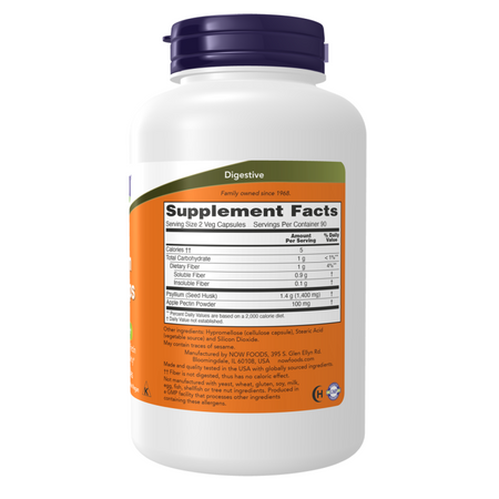 Now Foods Psyllium Husk 700 mg 180 veg kapslí