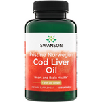 Swanson Olej z Tresčích jater (Norwegian Cod Liver Oil) 1000 mg 60 kapslí