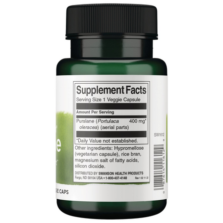 Swanson Full Spectrum Purslane 400 mg 60 kapslí