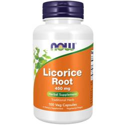 Now Foods Licorice Root 450 mg 100 kapslí