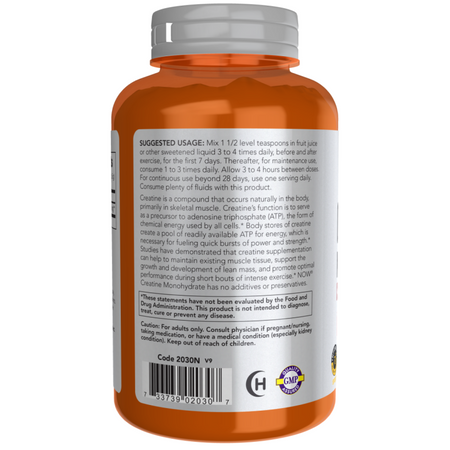 Now Foods Creatine Monohydrate Pudr 600 g