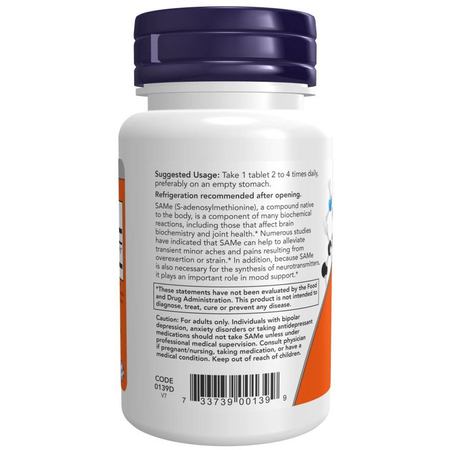 Now Foods SAMe 400 mg 30 tablet