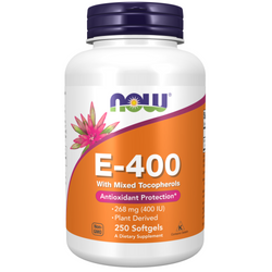 Now Foods Vitamin E-400 (D-alfa-tokoferol) 250 kapslí