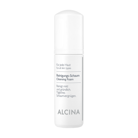 ALCINA For all skin types Cleansing Foam – čisticí pěna na obličej s panthenolem pro všechny typy pleti, 150 ml