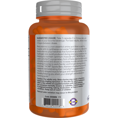 Now Foods Beta-Alanine 750 mg 120 veg kapslí