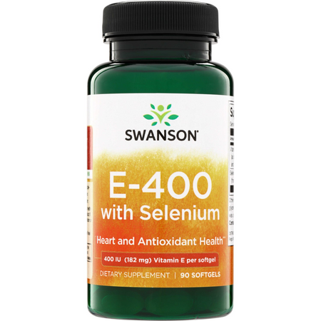 Swanson Vitamín E 400 iu i Selén 50 mcg 90 kapslí