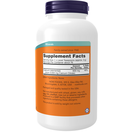 Now Foods Calcium Citrate Pure Powder 227 g